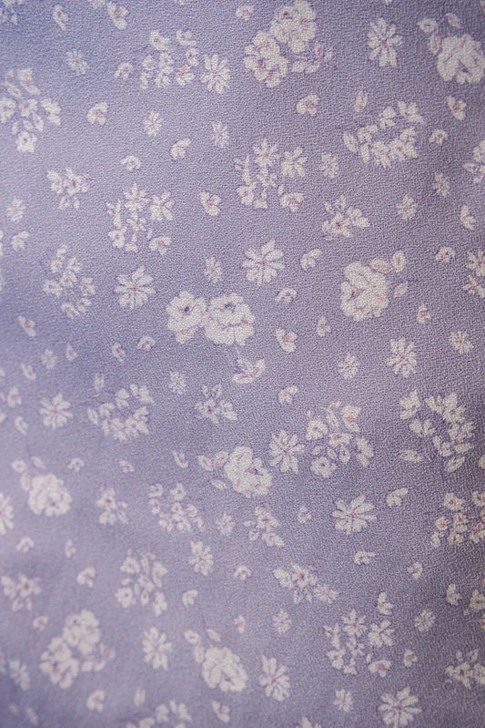 Héméra - Jupe portefeuille à fleurs lilas
