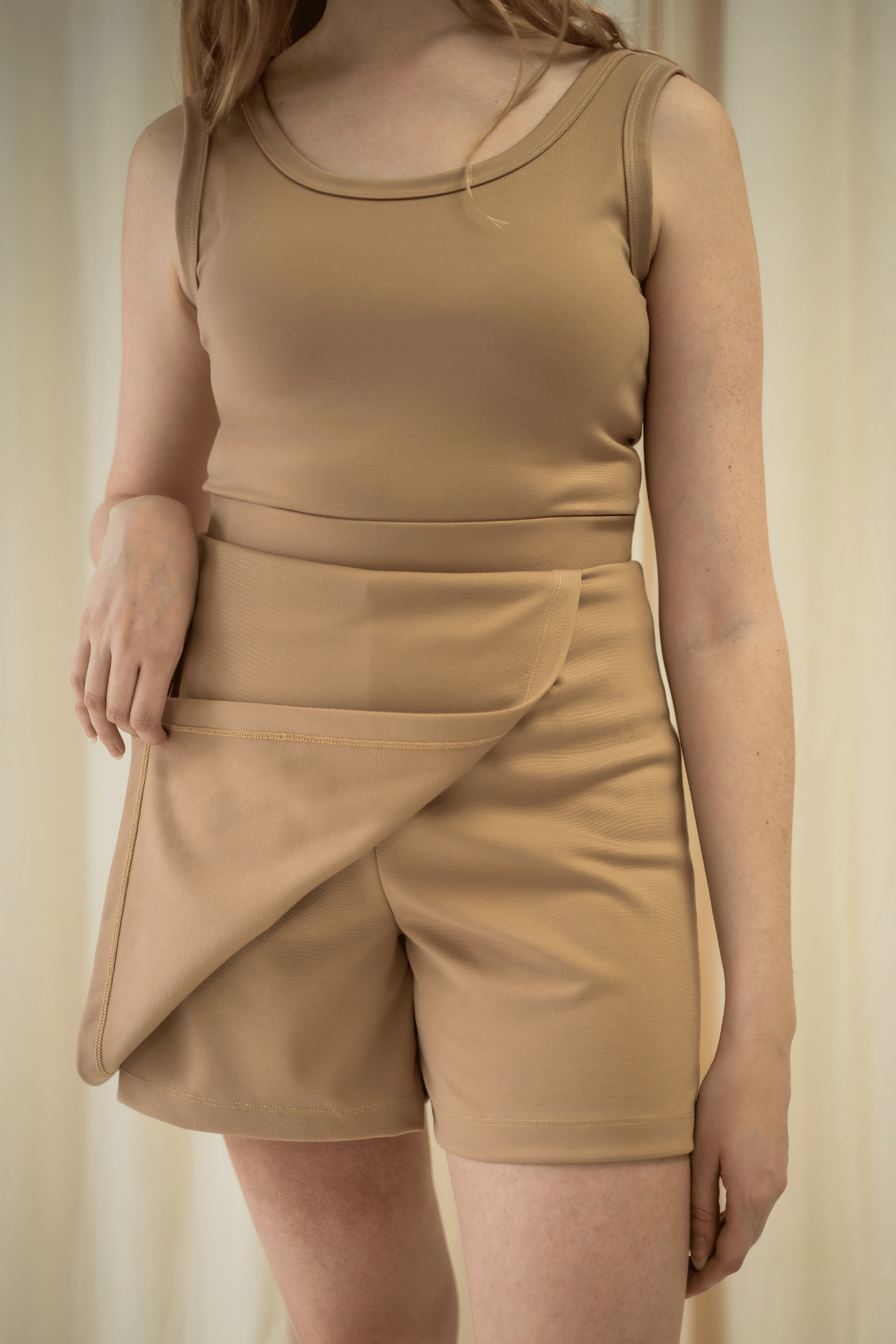 Terra - Jupe-short beige