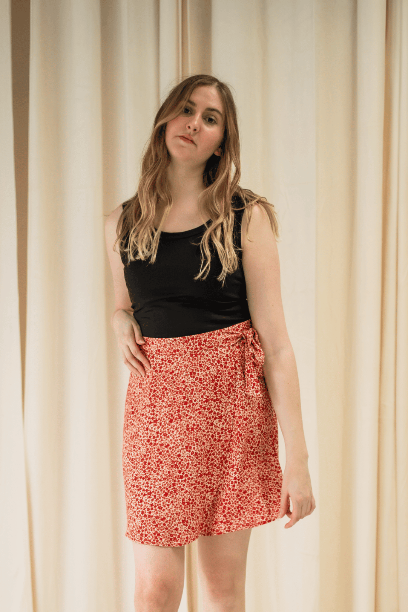 Aria - Camisole à col rond noire