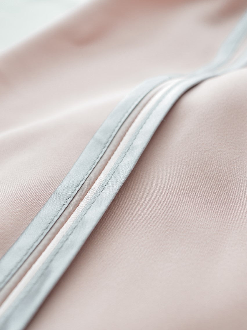 Aura - Light Pink Satin Midi Skirt
