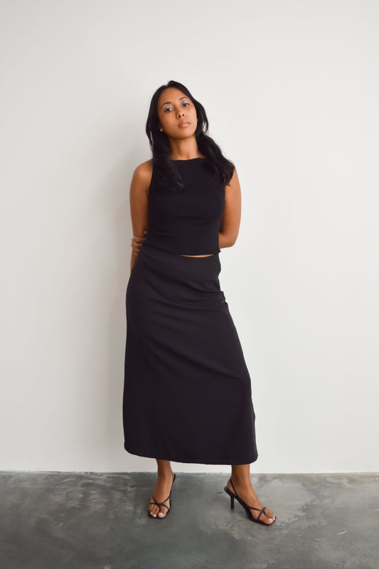 Sublime - Long slit black skirt