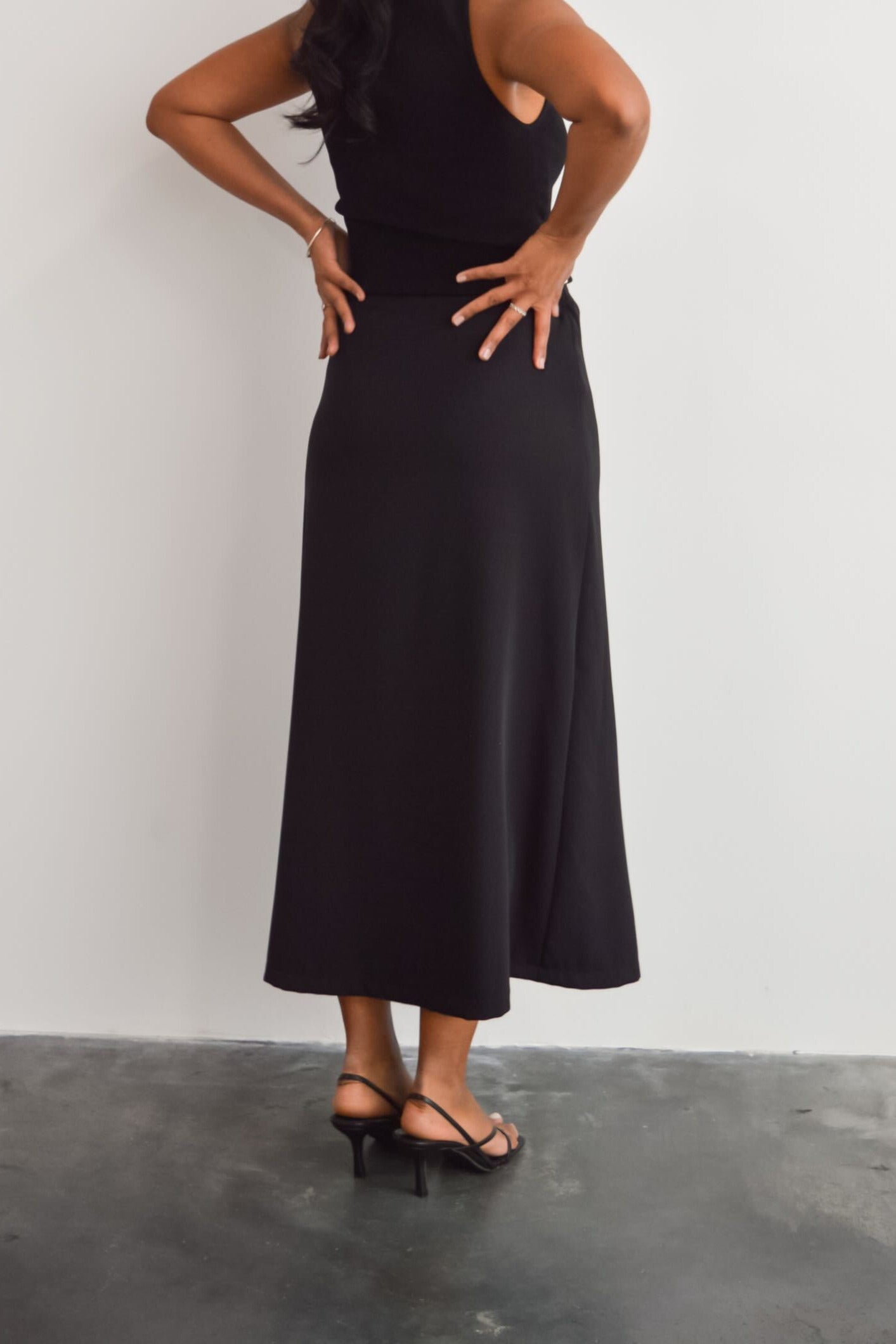 Sublime - Long slit black skirt