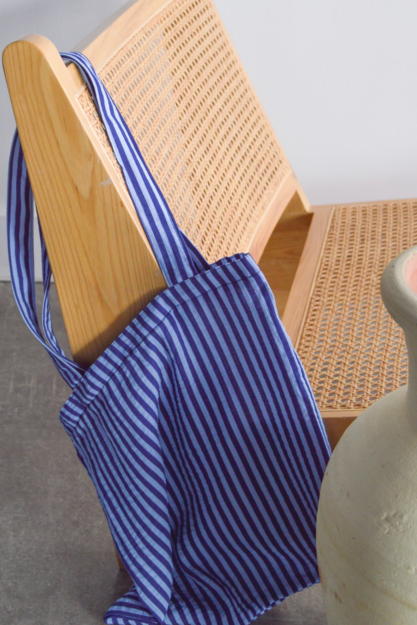 Lio - Sac ligné bleu pâle et foncé