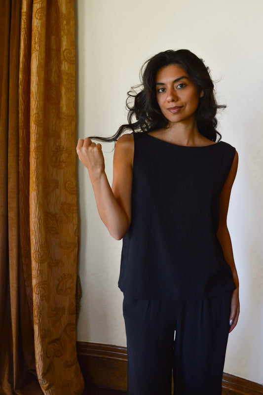 Solina - Camisole noire réversible