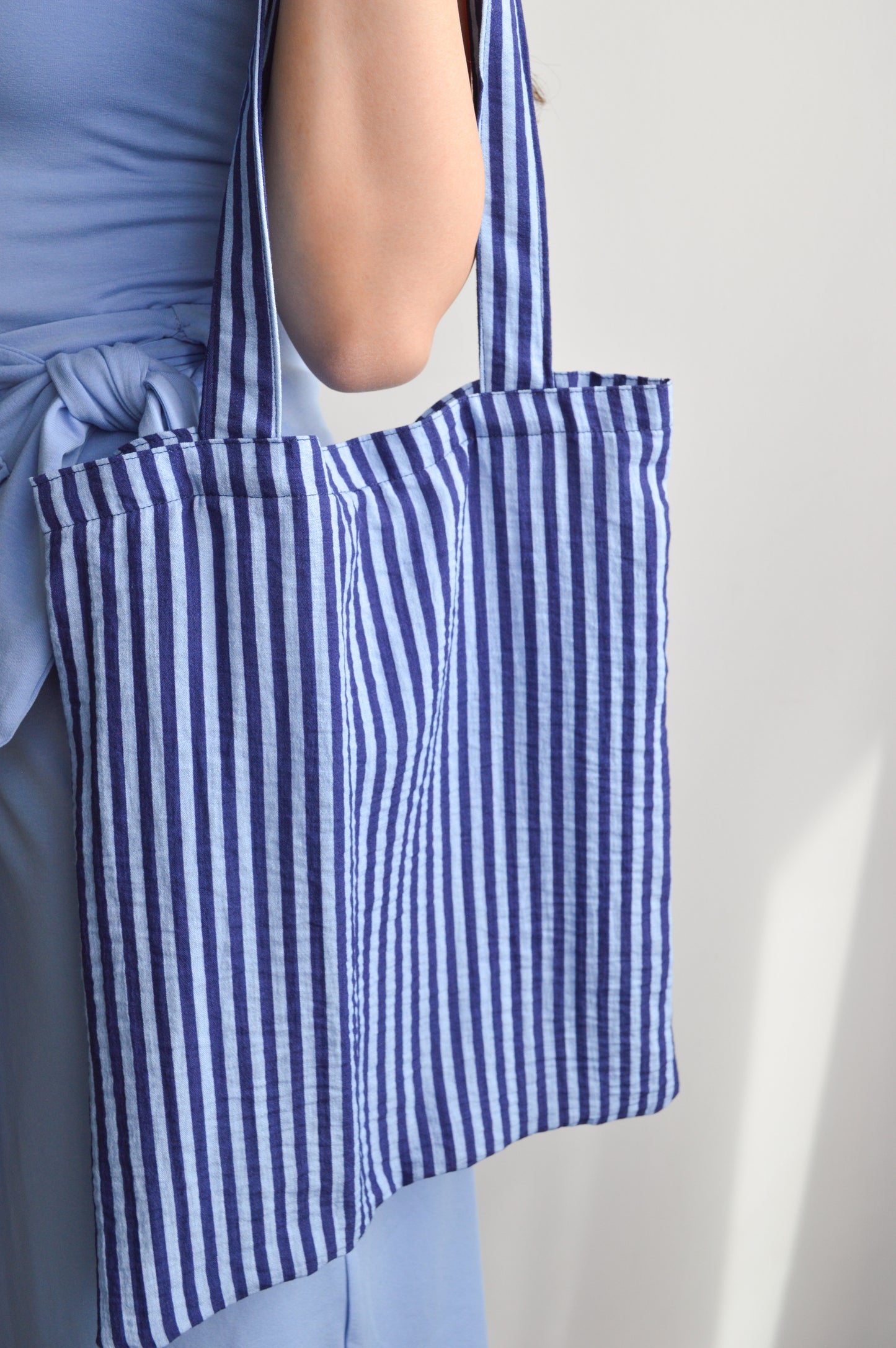 Lio - Sac ligné bleu pâle et foncé