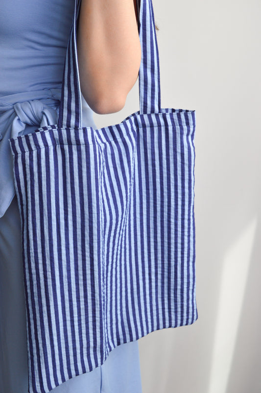 Lio - Sac ligné bleu pâle et foncé