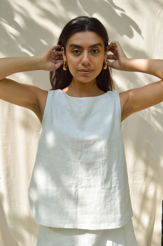 Solina - Camisole ivoire réversible