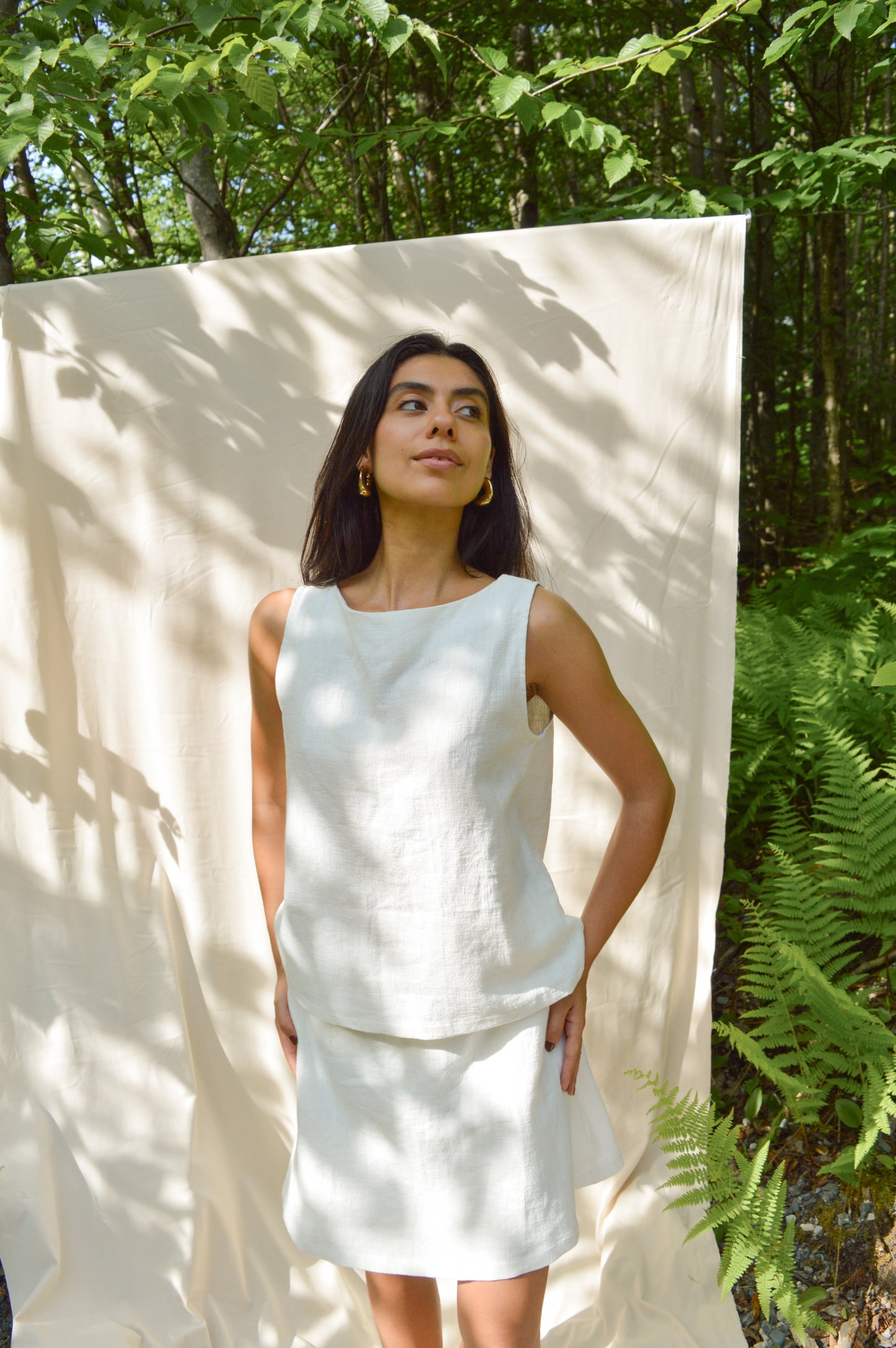 Solina - Camisole ivoire réversible